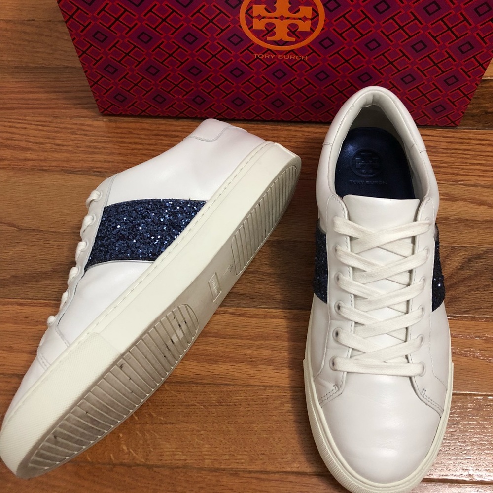 Tory Burch Carter Glitter Sneakers - Picture 7 of 8